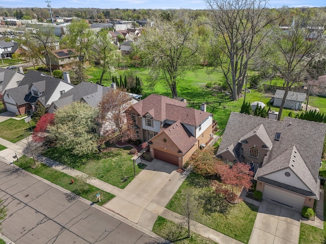 aerial view featuring a residential view