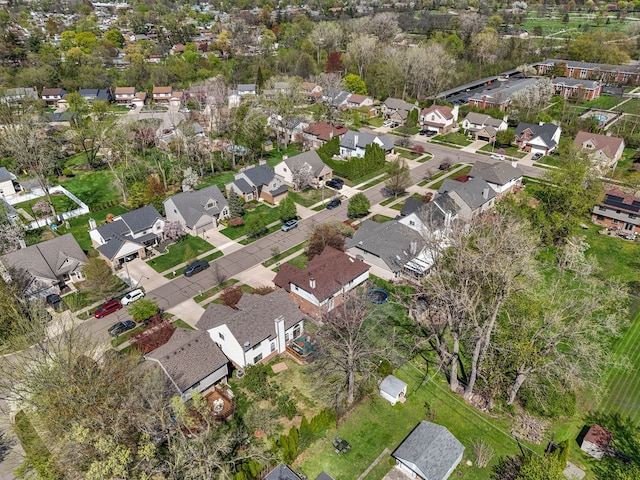 bird's eye view featuring a residential view