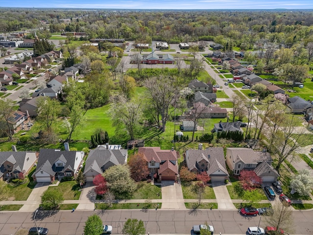 bird's eye view featuring a residential view