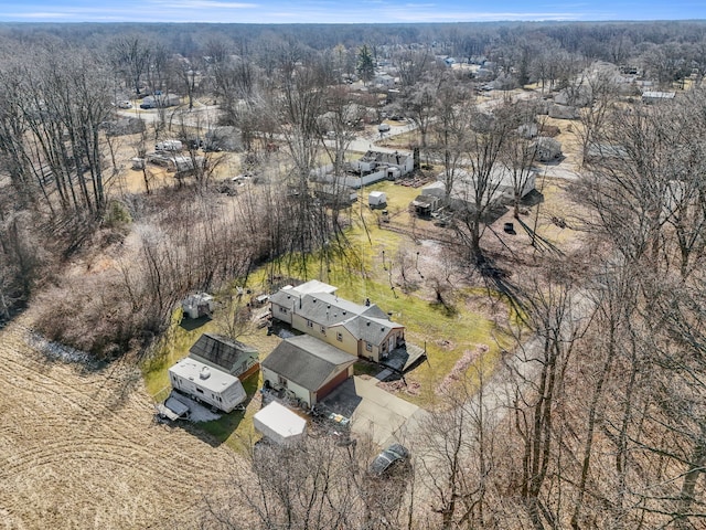 bird's eye view with a forest view
