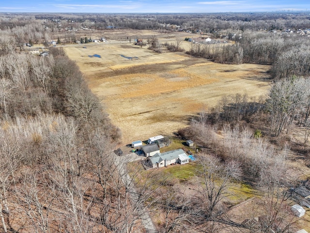 drone / aerial view featuring a rural view