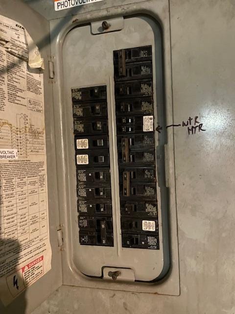 utility room featuring electric panel