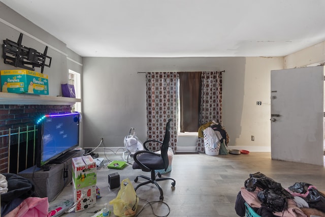 8690 Elmira St, Detroit, MI 48204 - living area featuring wood finished floors and baseboards