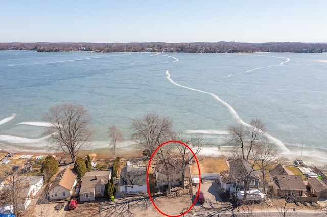 property view of water with a residential view