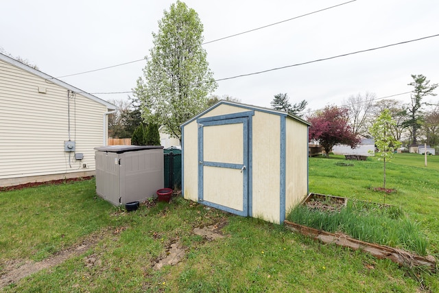view of shed