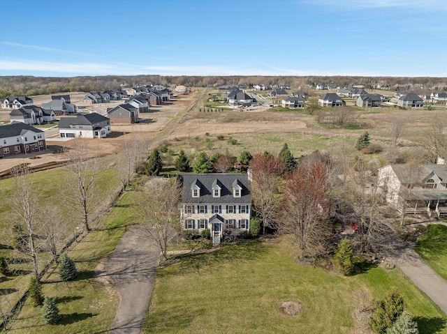 bird's eye view featuring a residential view