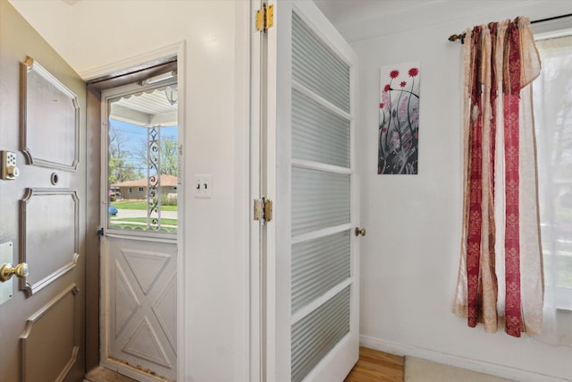 doorway with baseboards