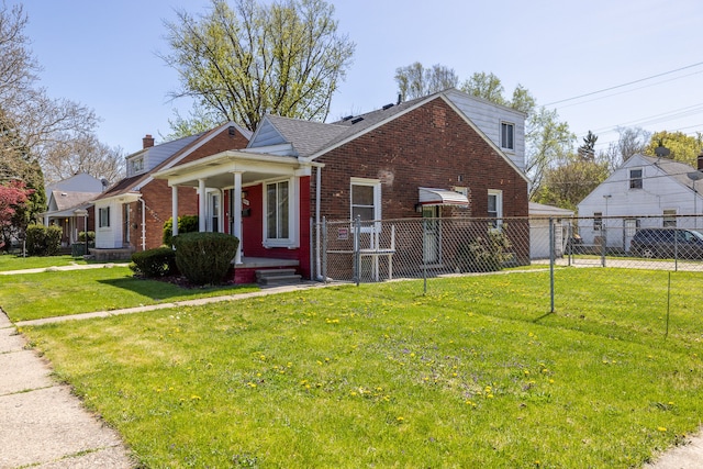 19302 Moross Rd, Detroit, MI 48224 - bungalow-style home with brick siding and a porch