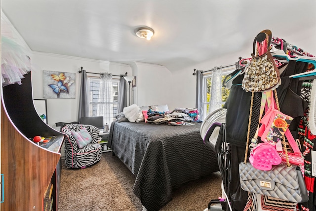 14174 Archdale St, Detroit, MI 48227 - carpeted bedroom featuring ornamental molding and multiple windows