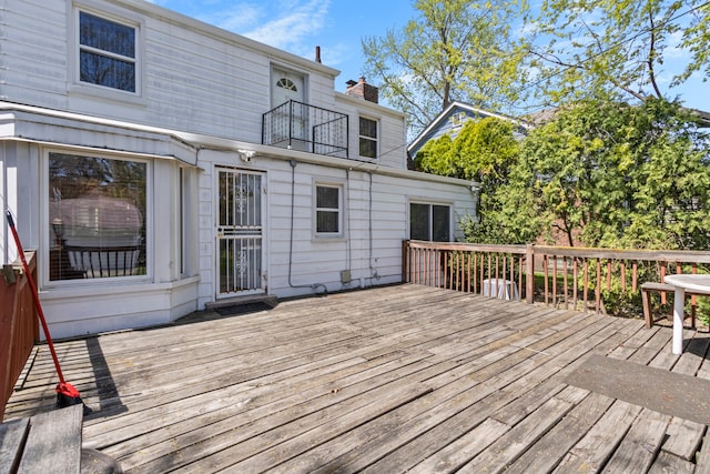 14174 Archdale St, Detroit, MI 48227 - view of wooden deck