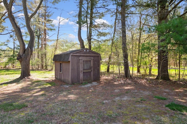 view of shed