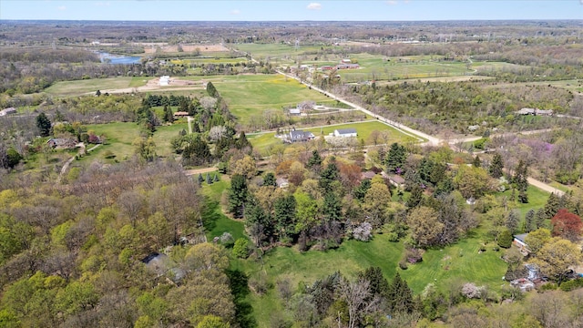 bird's eye view featuring a rural view