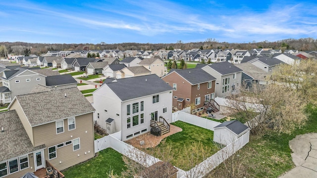 drone / aerial view featuring a residential view