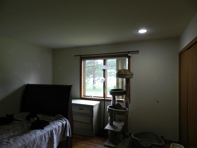 7407 Beecher Rd, Flint, MI 48532 - bedroom with dark wood-style floors and recessed lighting