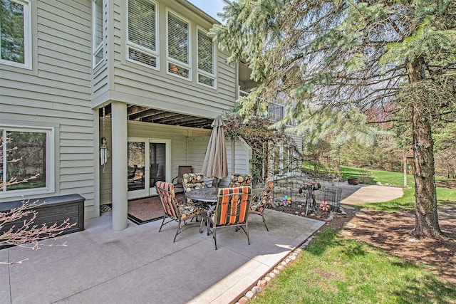 view of patio / terrace featuring outdoor dining space