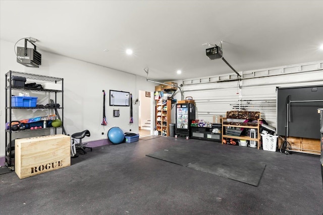 114 Bernstadt St, Novi, MI 48377 - garage featuring recessed lighting and a garage door opener