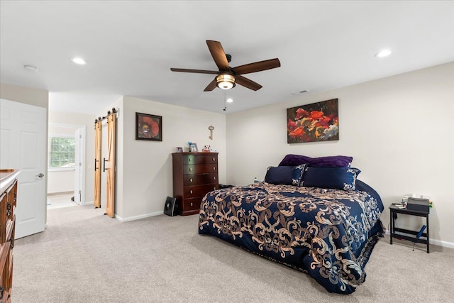 114 Bernstadt St, Novi, MI 48377 - carpeted bedroom featuring baseboards, recessed lighting, and visible vents