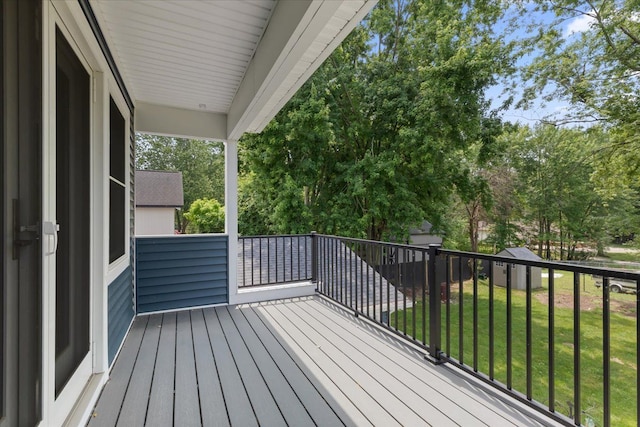 114 Bernstadt St, Novi, MI 48377 - wooden deck featuring a yard