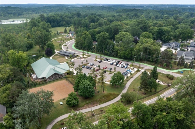 114 Bernstadt St, Novi, MI 48377 - bird's eye view featuring a forest view