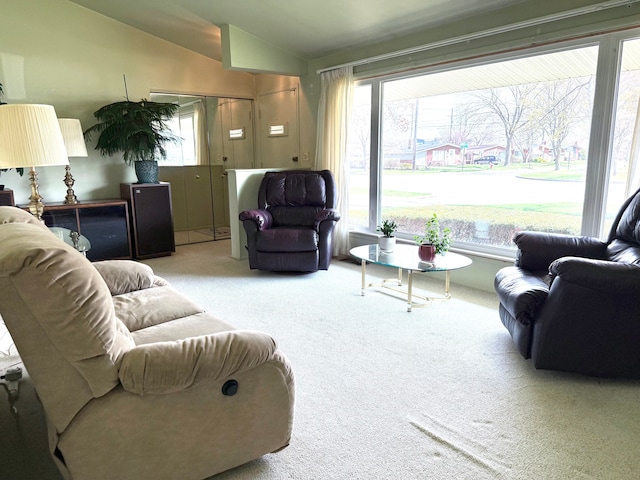 1536 W 13 Mile Rd, Madison Heights, MI 48071 - living area with vaulted ceiling and carpet