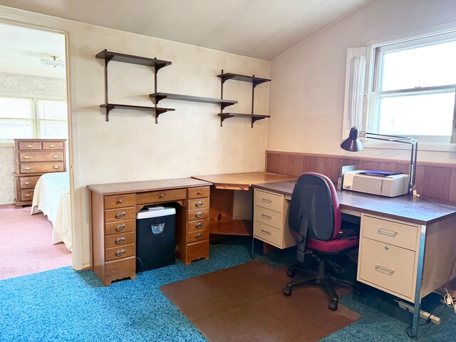 1536 W 13 Mile Rd, Madison Heights, MI 48071 - office space with dark colored carpet and vaulted ceiling