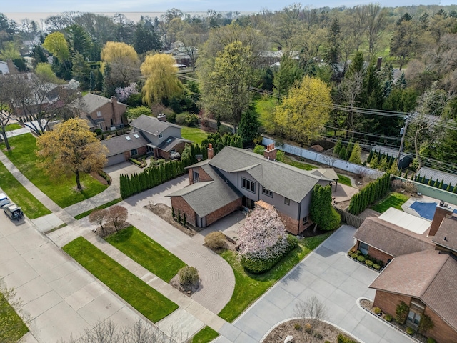 bird's eye view with a residential view