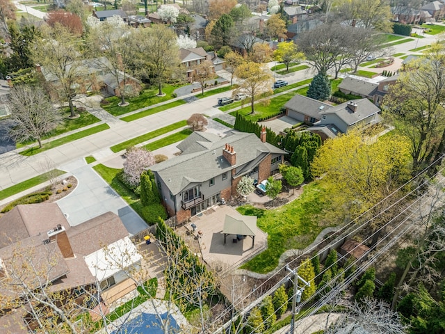 birds eye view of property featuring a residential view