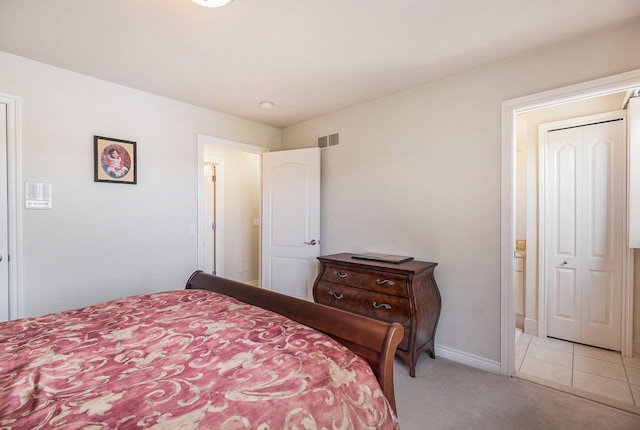 2832 Croftshire Ct, Rochester, MI 48306 - bedroom featuring baseboards, light colored carpet, and visible vents