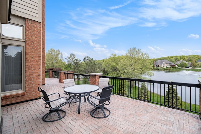 2832 Croftshire Ct, Rochester, MI 48306 - view of patio featuring outdoor dining area and a water view