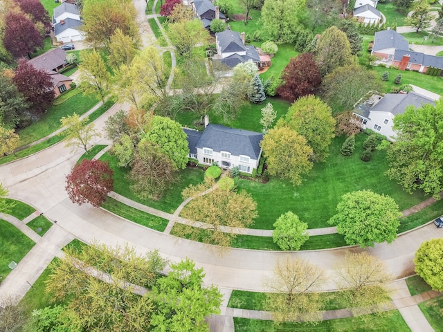 aerial view of residential area