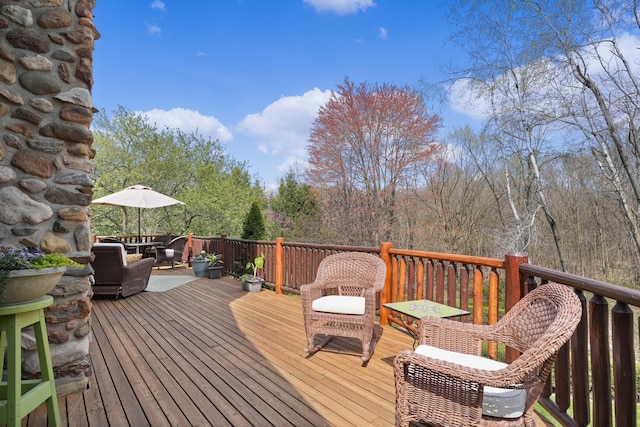 view of wooden terrace