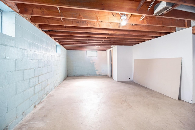 basement featuring visible vents