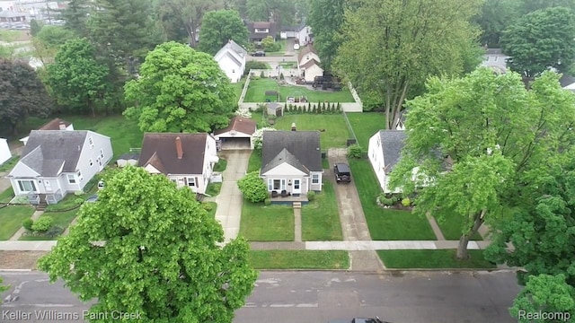 43 Canfield Dr, Mount Clemens, MI 48043 - aerial view of property and surrounding area with nearby suburban area