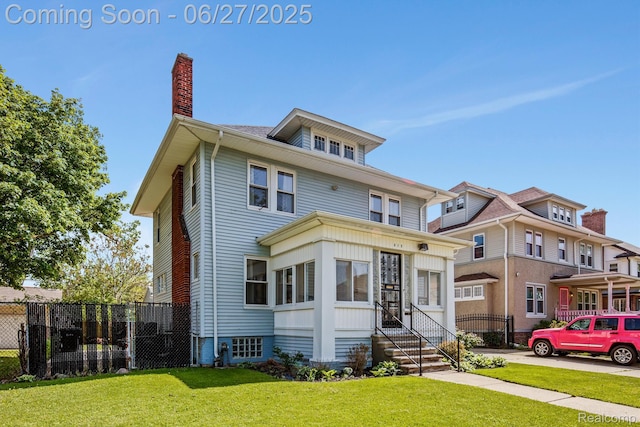 879 Lawrence St, Detroit, MI 48202 - traditional style home featuring a chimney