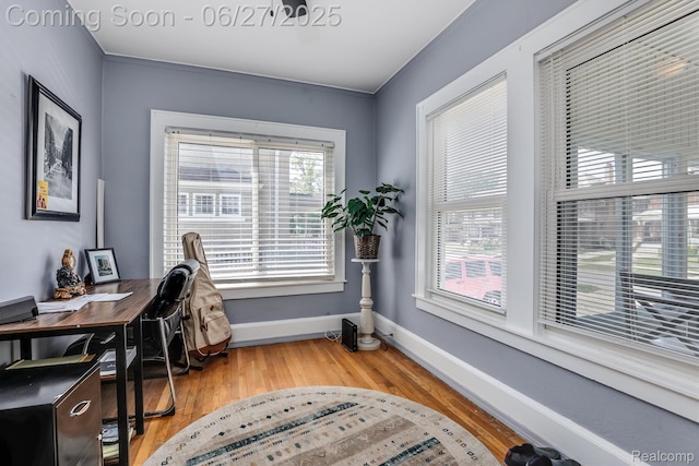 879 Lawrence St, Detroit, MI 48202 - office featuring baseboards and wood finished floors