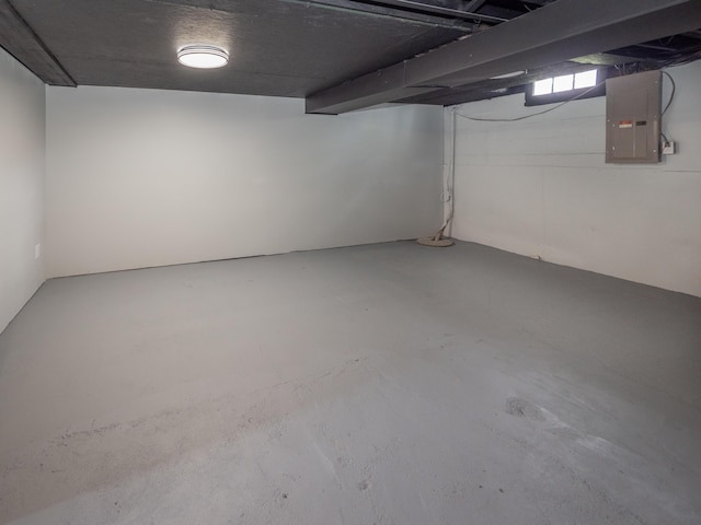 below grade area featuring electric panel