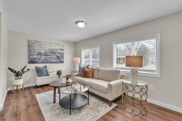 2040 Freeman St, Westland, MI 48186 - living area featuring baseboards and wood finished floors
