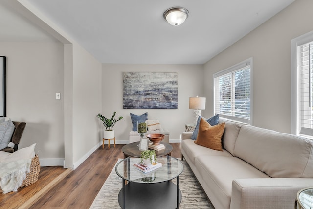 2040 Freeman St, Westland, MI 48186 - living area featuring baseboards and wood finished floors