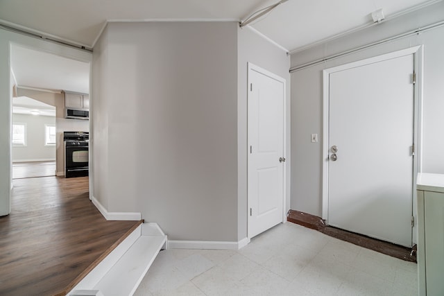 2040 Freeman St, Westland, MI 48186 - hallway with crown molding and baseboards