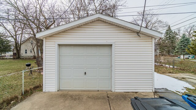 2040 Freeman St, Westland, MI 48186 - detached garage with fence and driveway