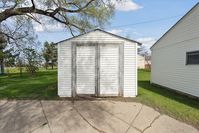 view of shed