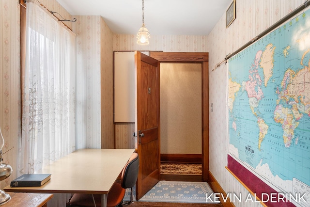 201 N Woodworth St, Corunna, MI 48817 - office space featuring wallpapered walls and plenty of natural light