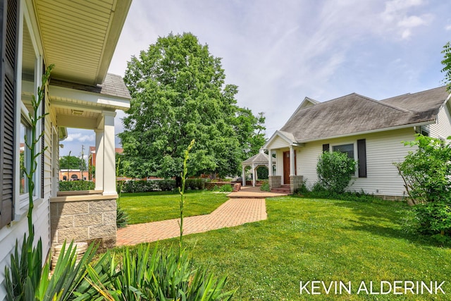 201 N Woodworth St, Corunna, MI 48817 - view of grassy yard featuring a gazebo