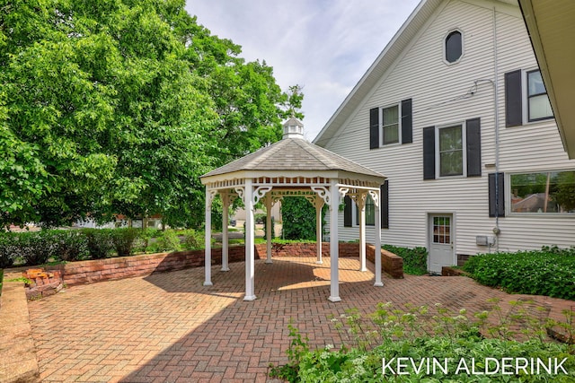 201 N Woodworth St, Corunna, MI 48817 - view of patio / terrace featuring a gazebo