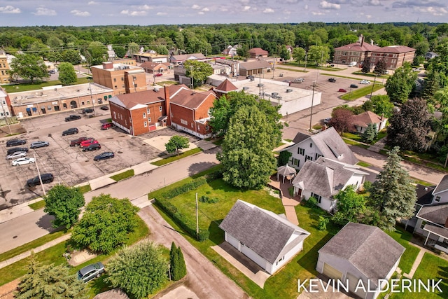 201 N Woodworth St, Corunna, MI 48817 - aerial perspective of suburban area featuring a heavily wooded area