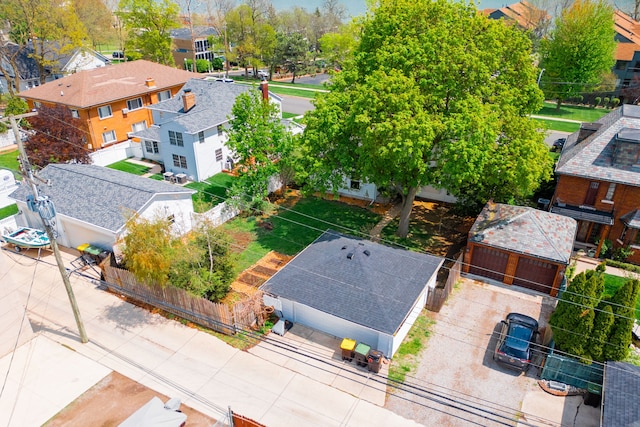 drone / aerial view featuring a residential view