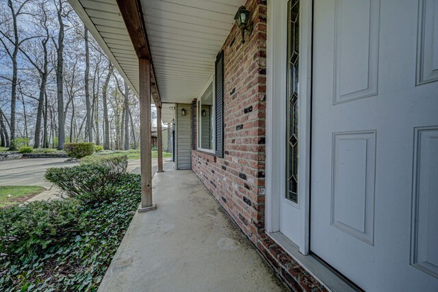 exterior space featuring covered porch