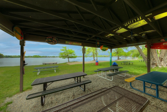 3067 Oakridge, Lake Orion, MI 48360 - view of community featuring a water view and a lawn