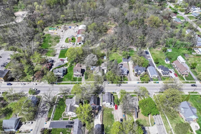 aerial view with a residential view