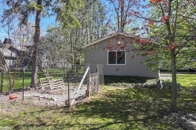 view of outdoor structure with fence